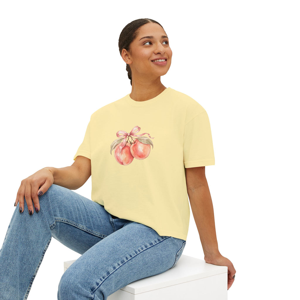 Halloween Pumpkin Ghost Floral Boxy Tee