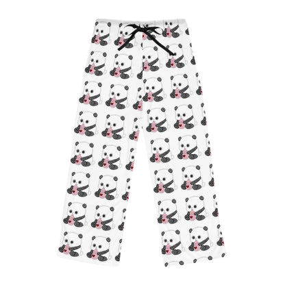 Panda Pattern Pajama Pants — Cute Women's Lounge Sleepwear