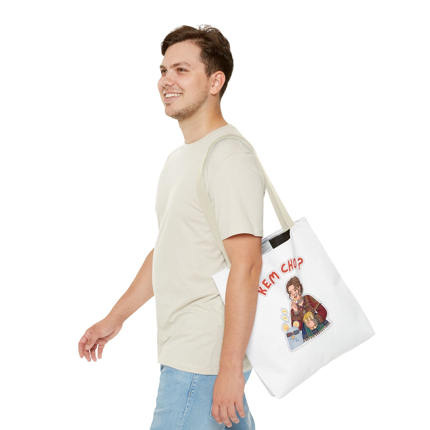 Tote Bag — 'Kem Cho?' Illustrative Gujarati Greeting Tote