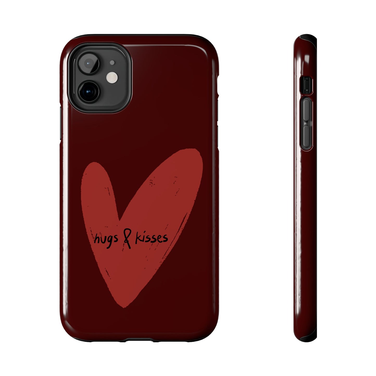 Hugs & Kisses Heart Tough Phone Case