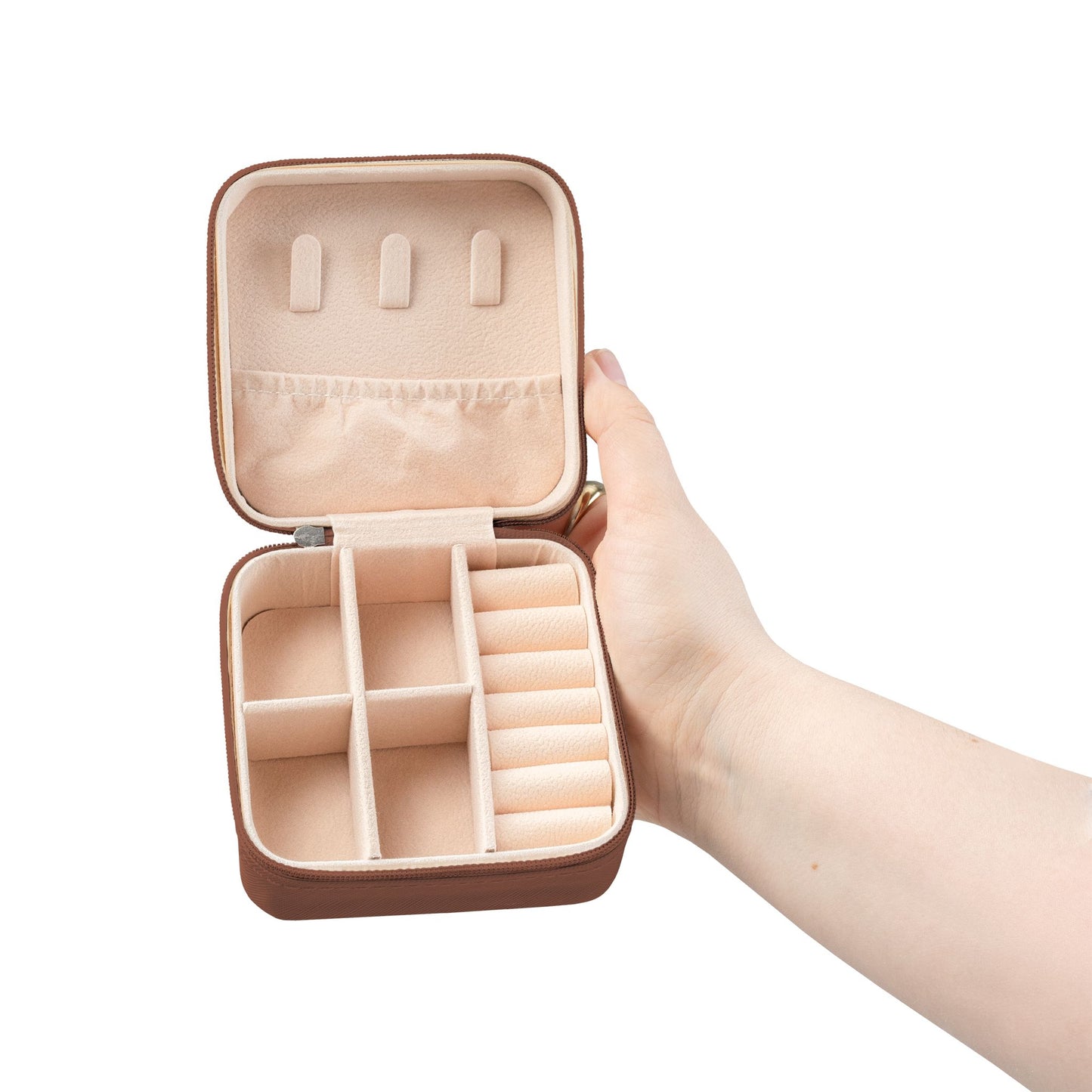 Personalized Travel Jewelry Case — “Happy Birthday My Beautiful Wife” Engraved Compact Organizer
