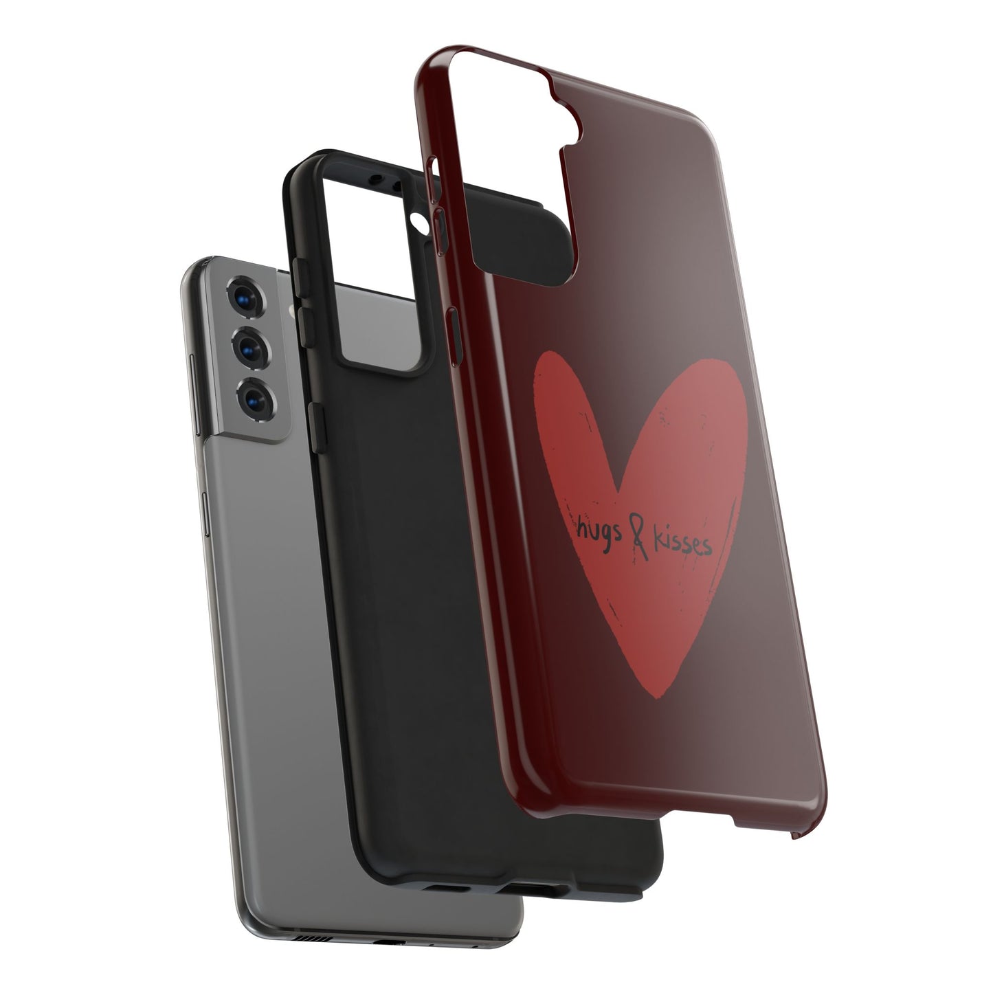 Hugs & Kisses Heart Tough Phone Case