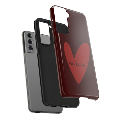 Hugs & Kisses Heart Tough Phone Case