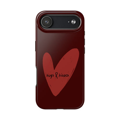 Hugs & Kisses Heart Tough Phone Case
