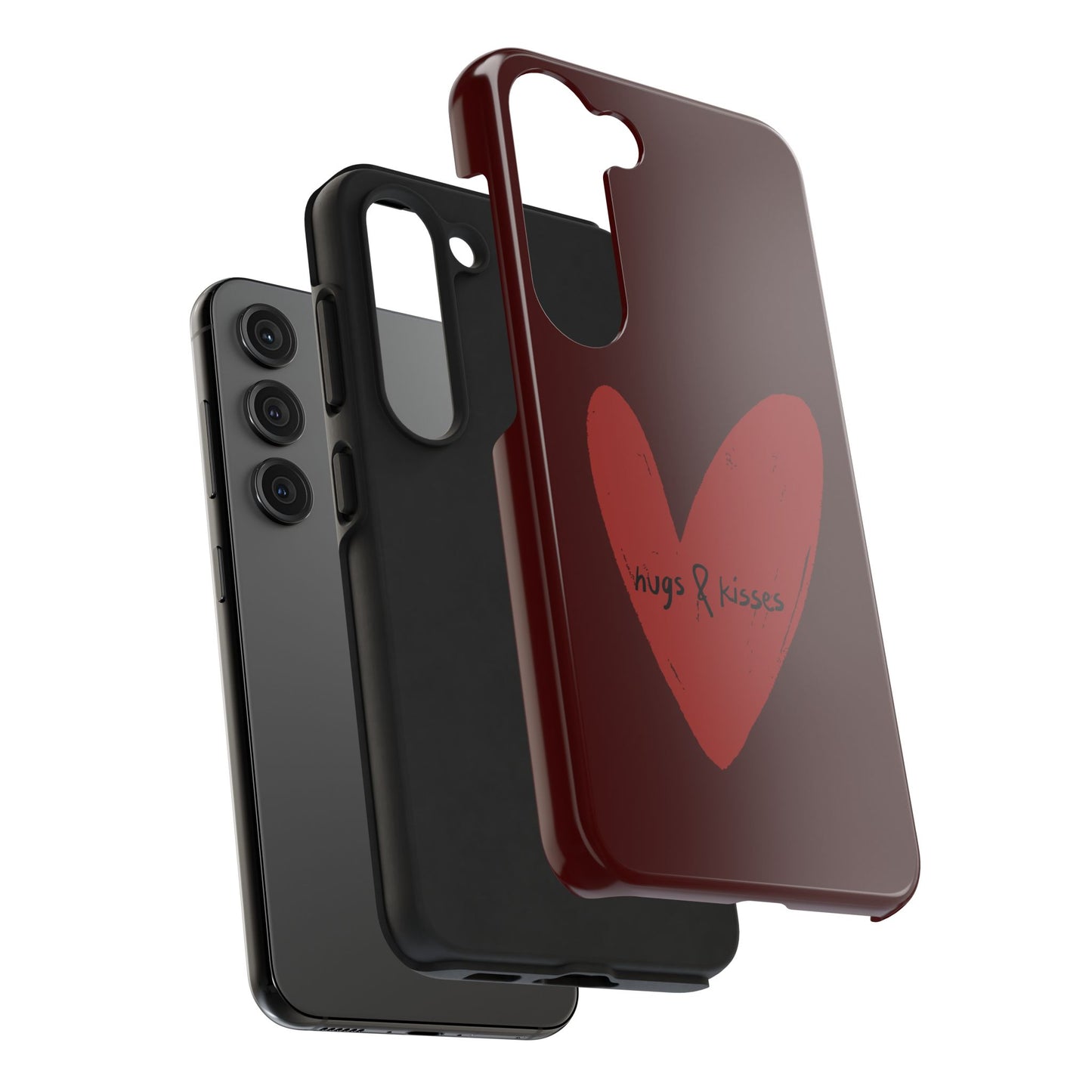 Hugs & Kisses Heart Tough Phone Case