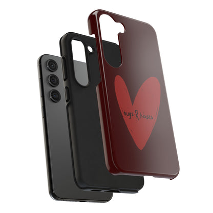 Hugs & Kisses Heart Tough Phone Case
