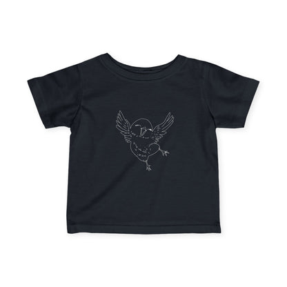 Infant Tee with Minimal Line Art — Baby Animal Graphic Shirt