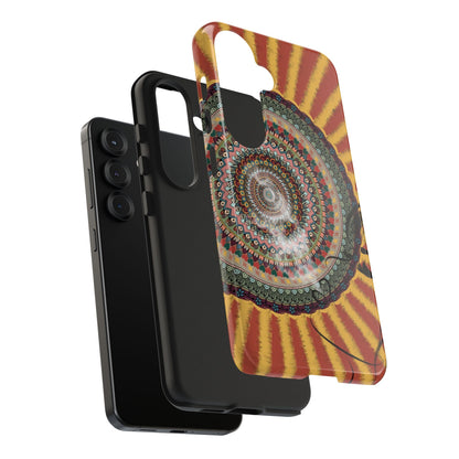 Mandala Sunburst Tough Phone Case — Boho Protective Phone Cover