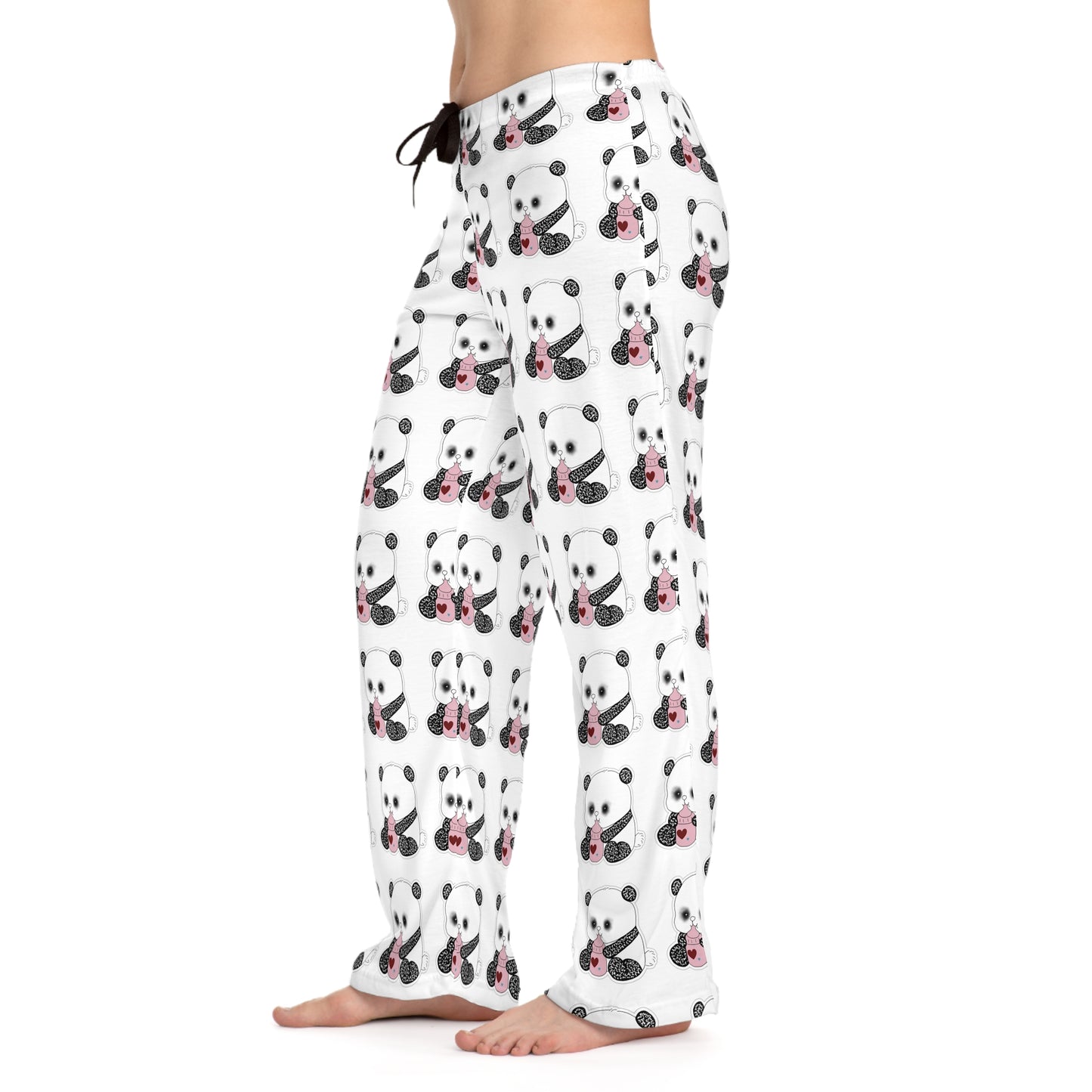 Panda Pattern Pajama Pants — Cute Women's Lounge Sleepwear