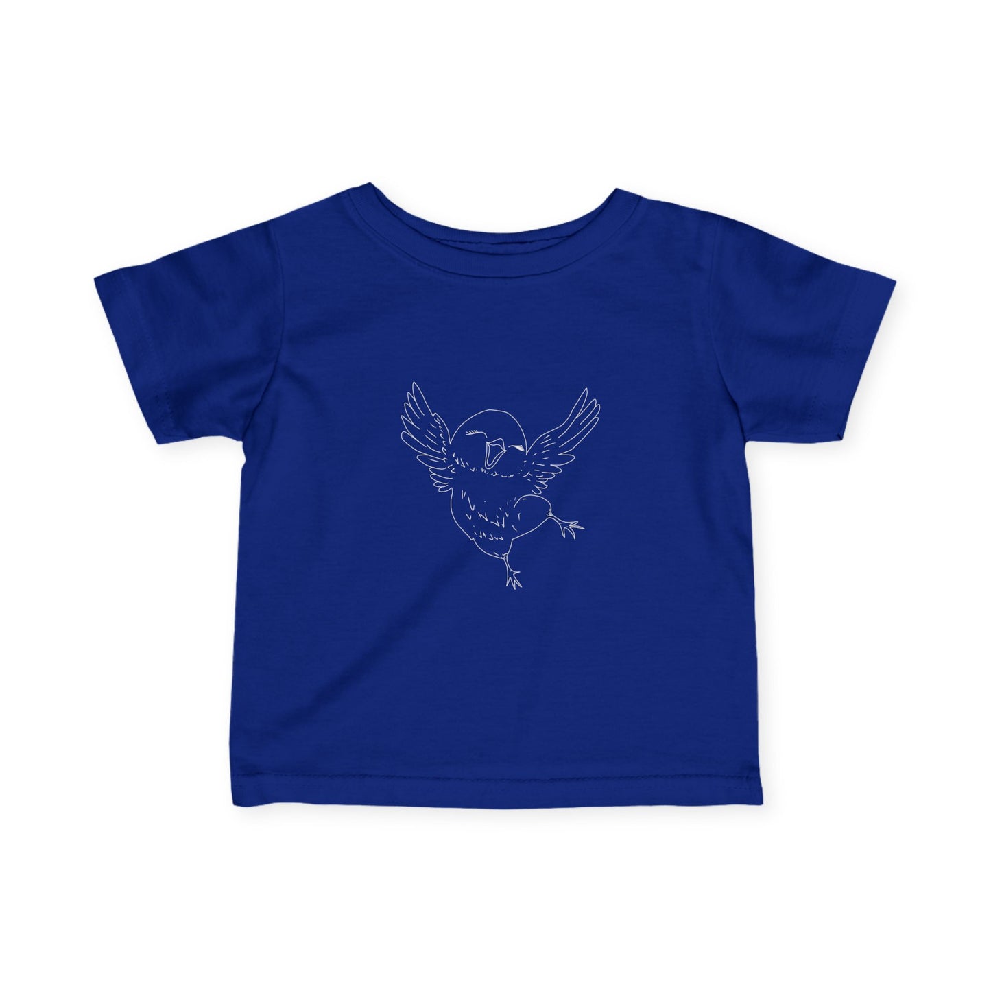Infant Tee with Minimal Line Art — Baby Animal Graphic Shirt