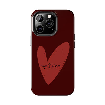 Hugs & Kisses Heart Tough Phone Case
