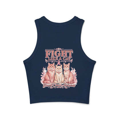 Fight Like a Cat Breast Cancer Awareness Racer Tank