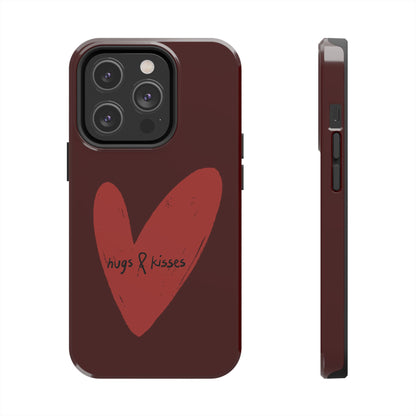 Hugs & Kisses Heart Tough Phone Case