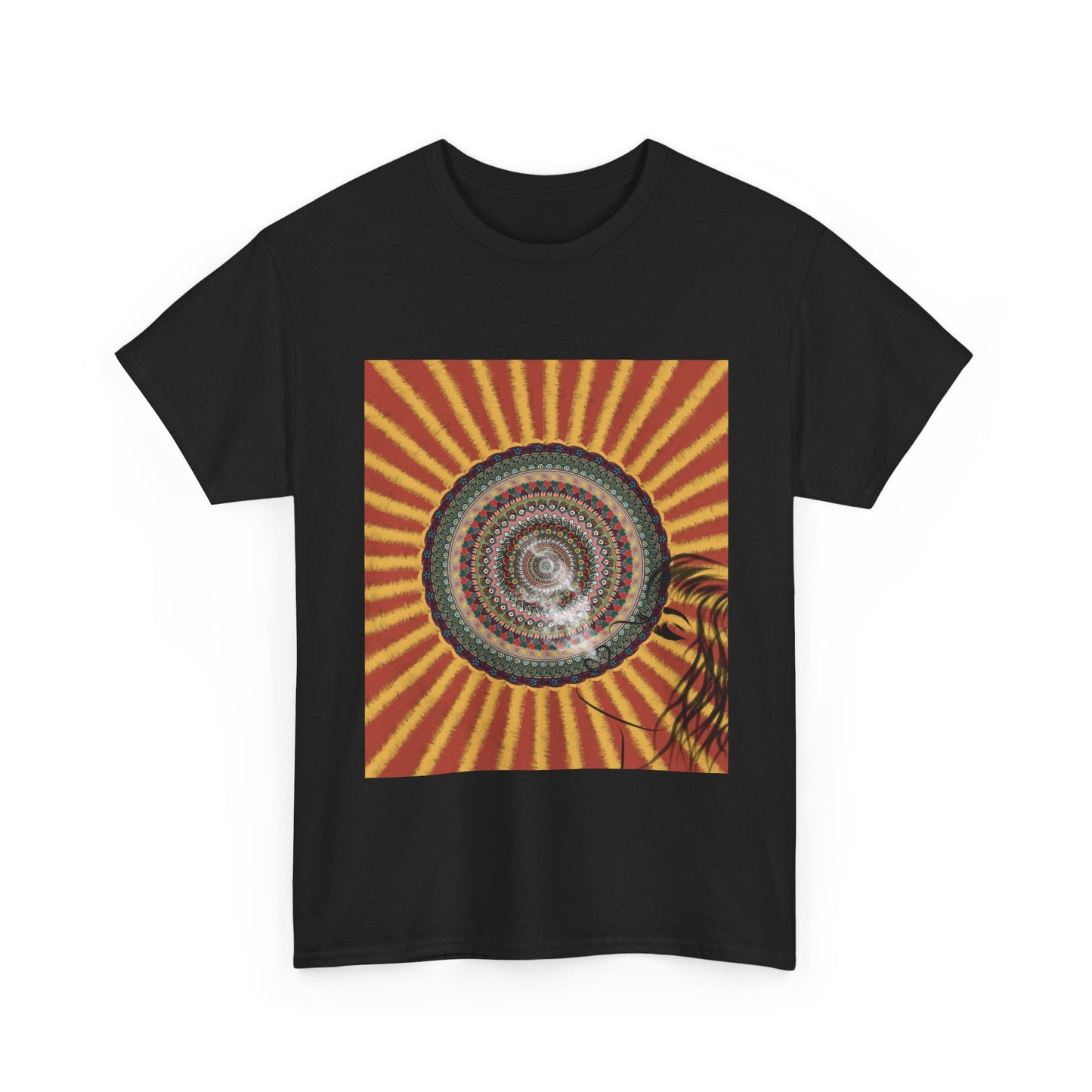Psychedelic Spiral Sunburst T-Shirt | Retro Palm Silhouette