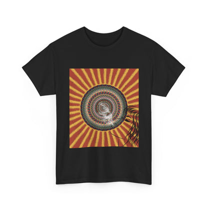 Psychedelic Spiral Sunburst T-Shirt | Retro Palm Silhouette