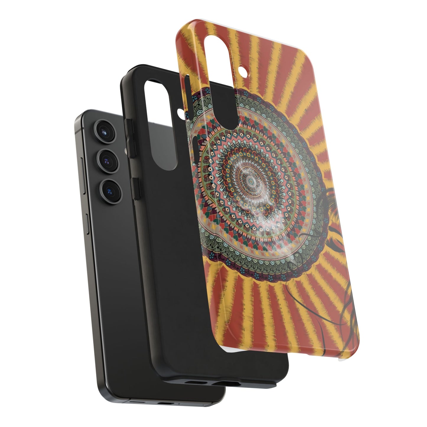 Mandala Sunburst Tough Phone Case — Boho Protective Phone Cover