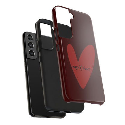 Hugs & Kisses Heart Tough Phone Case