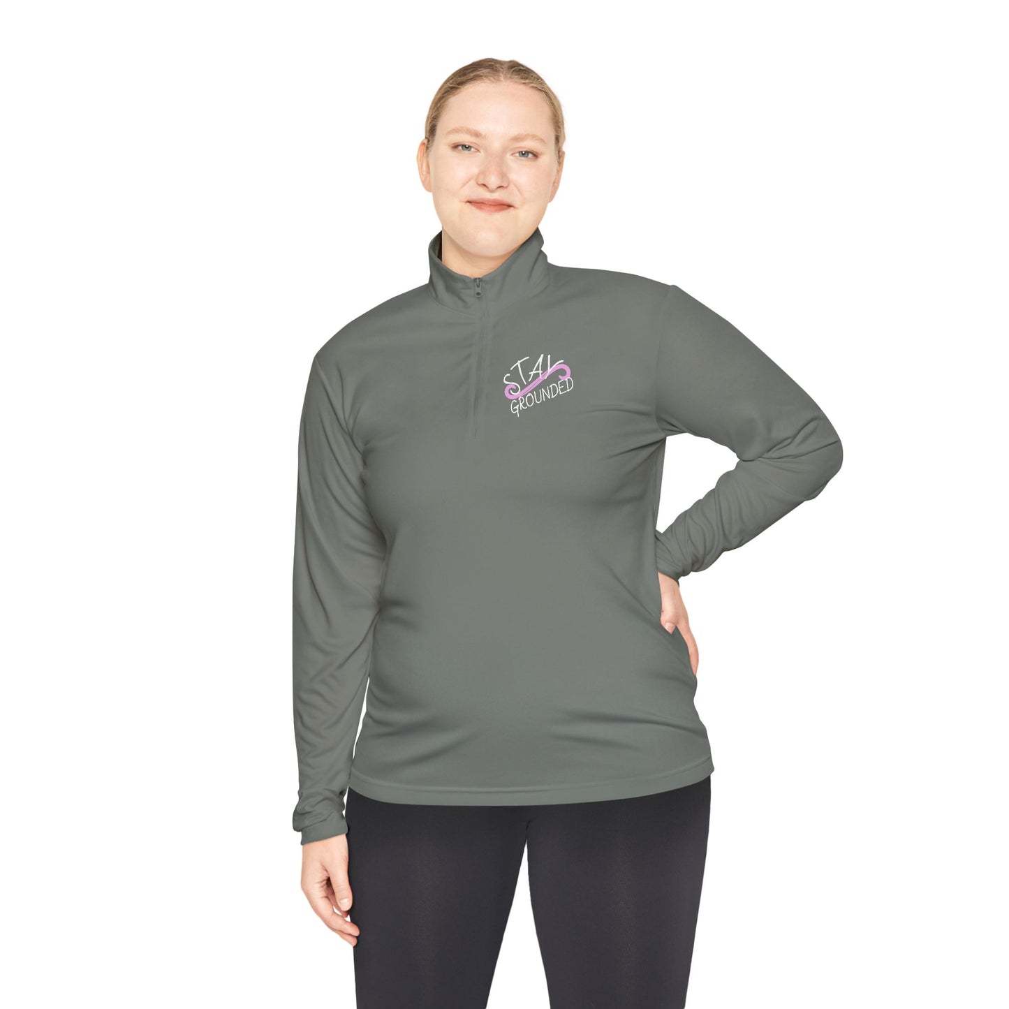 Quarter-Zip Pullover — 'Stay Cozy' Embroidered Chest & Sleeping Fox Back