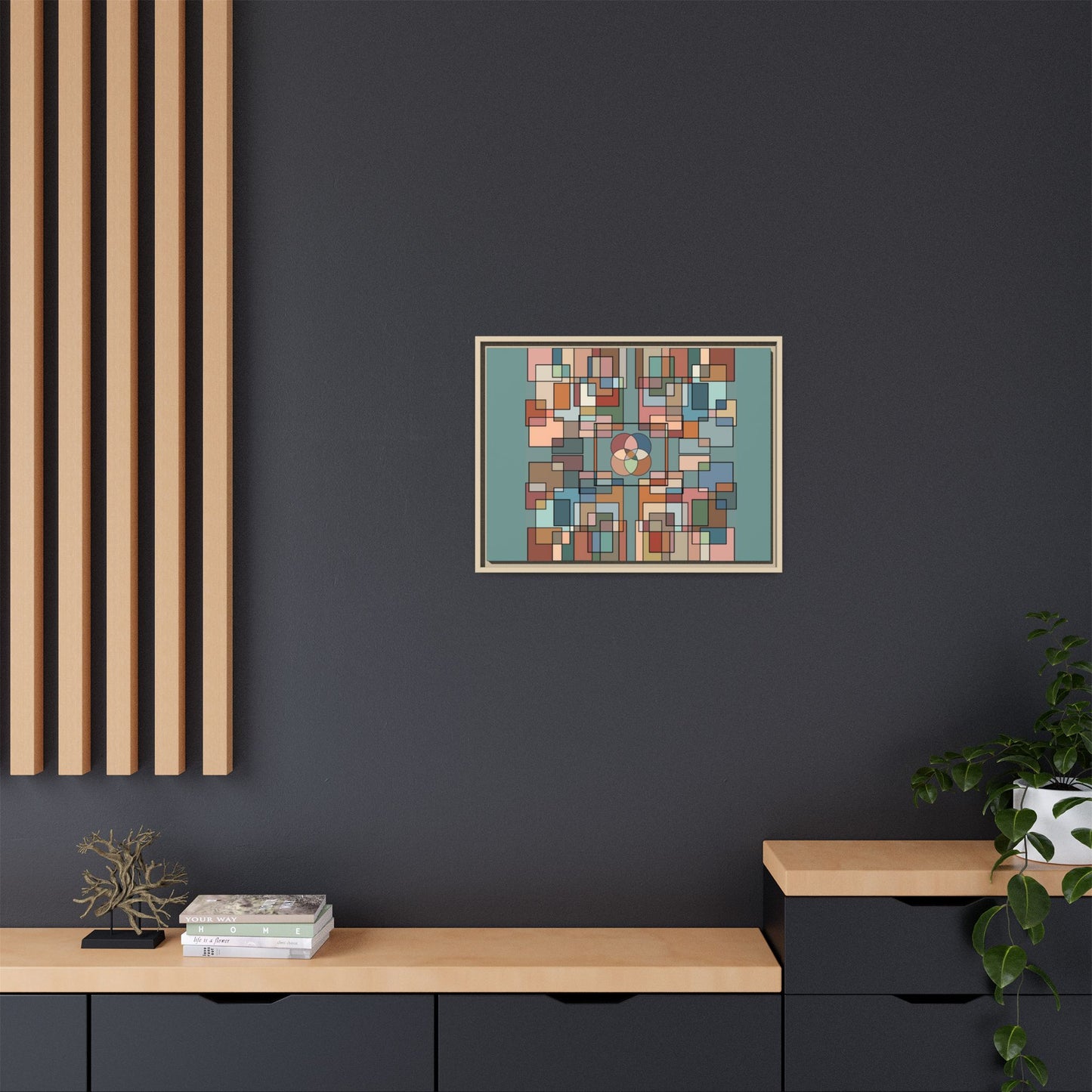Matte Canvas, Framed (Multi-color)