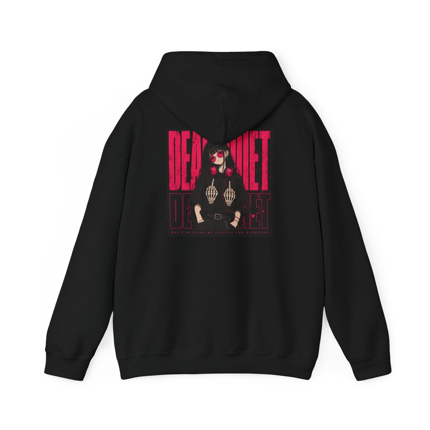 Darkwave Band Hoodie — 'Dead Quiet' Retro Goth Graphic Pullover