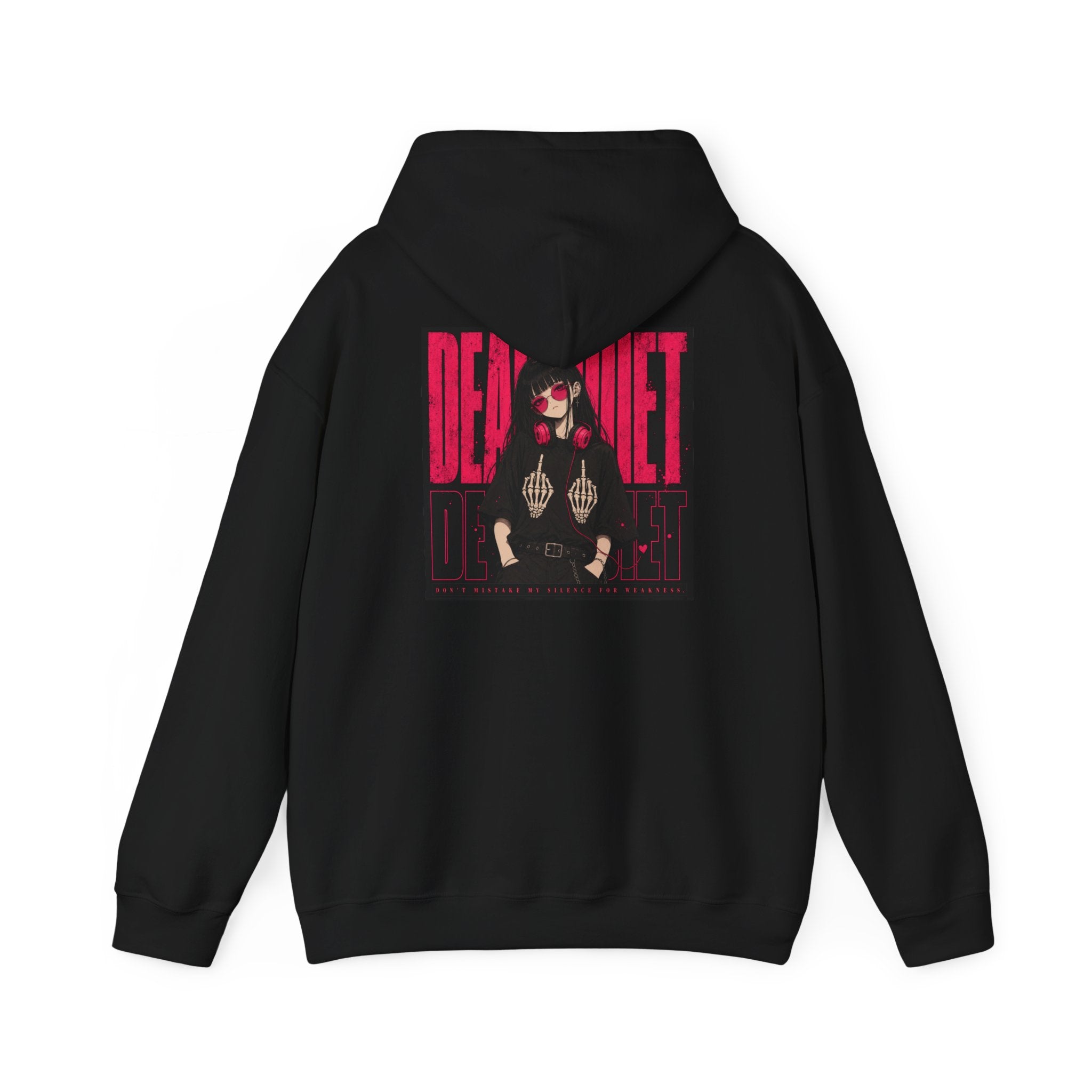Darkwave Band Hoodie — 'Dead Quiet' Retro Goth Graphic Pullover