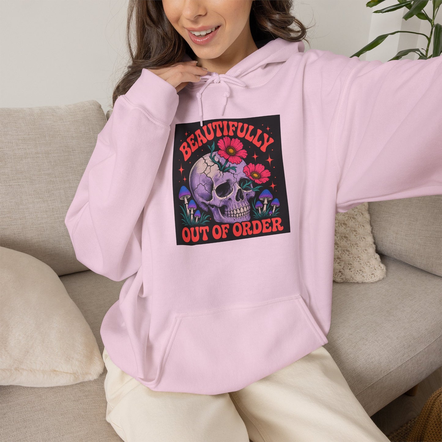Darkwave Band Hoodie — 'Dead Quiet' Retro Goth Graphic Pullover