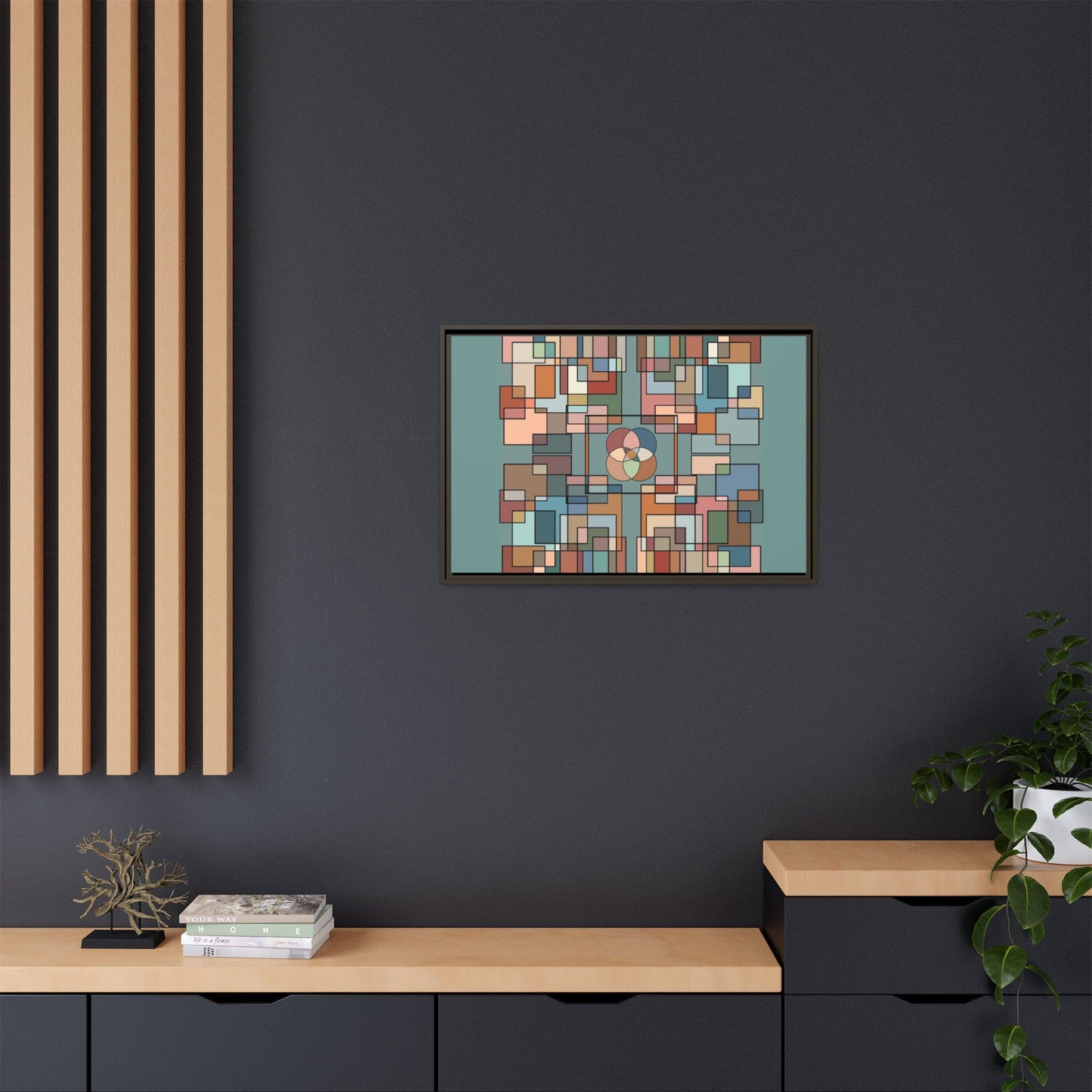 Matte Canvas, Framed (Multi-color)