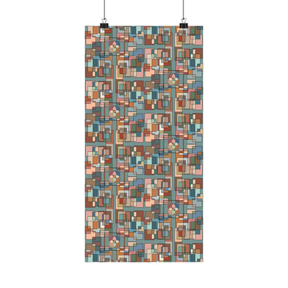 Abstract Geometric Poster — Retro Mid-Century Wall Art