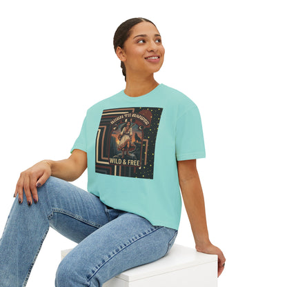 Wild & Free Women's Boxy Tee — "Tear Them Apart" Retro Graphic