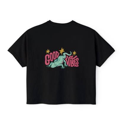 Halloween Pumpkin Ghost Floral Boxy Tee