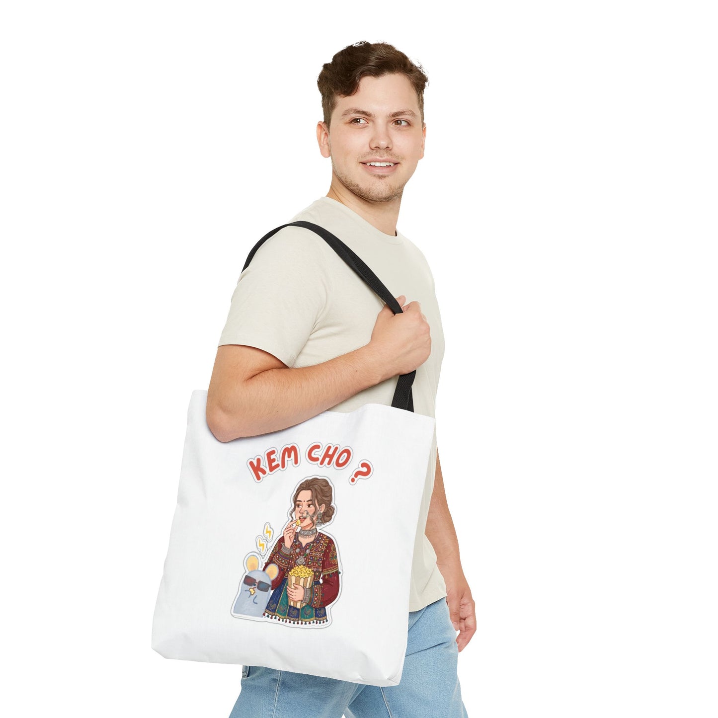Tote Bag — 'Kem Cho?' Illustrative Gujarati Greeting Tote