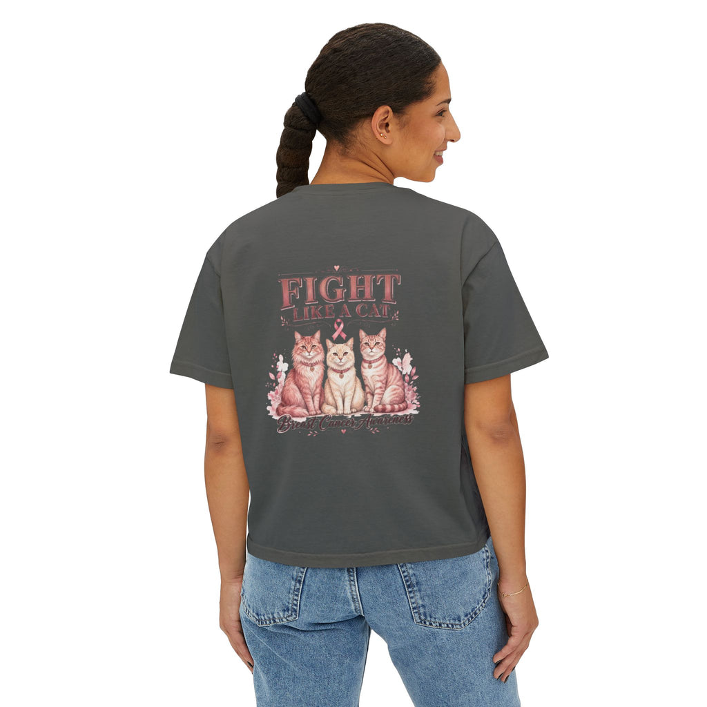 Halloween Pumpkin Ghost Floral Boxy Tee