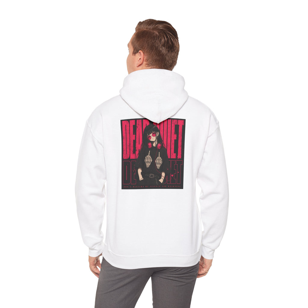 Darkwave Band Hoodie — 'Dead Quiet' Retro Goth Graphic Pullover