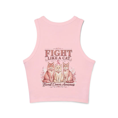 Fight Like a Cat Breast Cancer Awareness Racer Tank