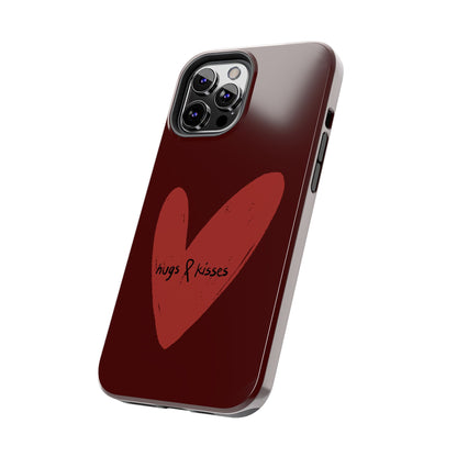 Hugs & Kisses Heart Tough Phone Case