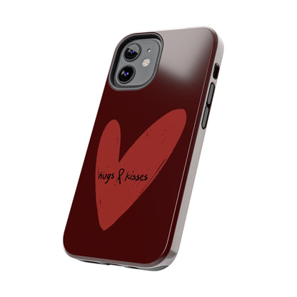 Hugs & Kisses Heart Tough Phone Case