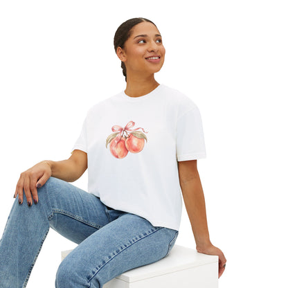 Halloween Pumpkin Ghost Floral Boxy Tee