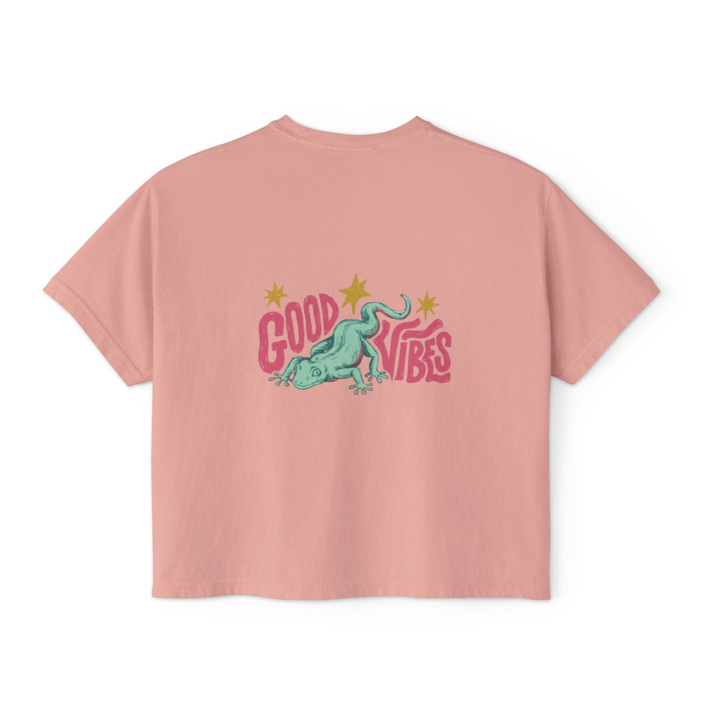 Halloween Pumpkin Ghost Floral Boxy Tee