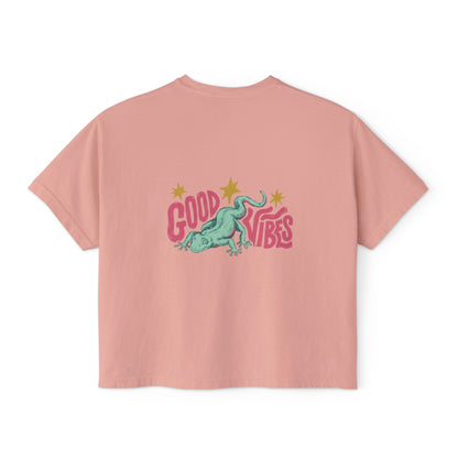 Halloween Pumpkin Ghost Floral Boxy Tee