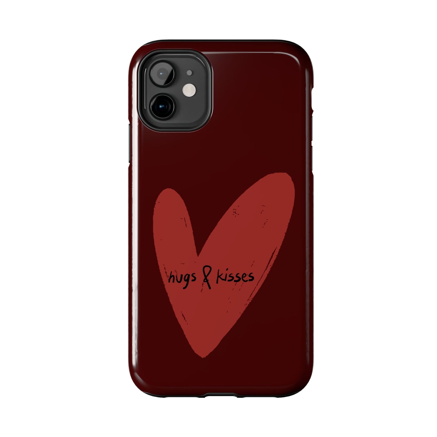 Hugs & Kisses Heart Tough Phone Case