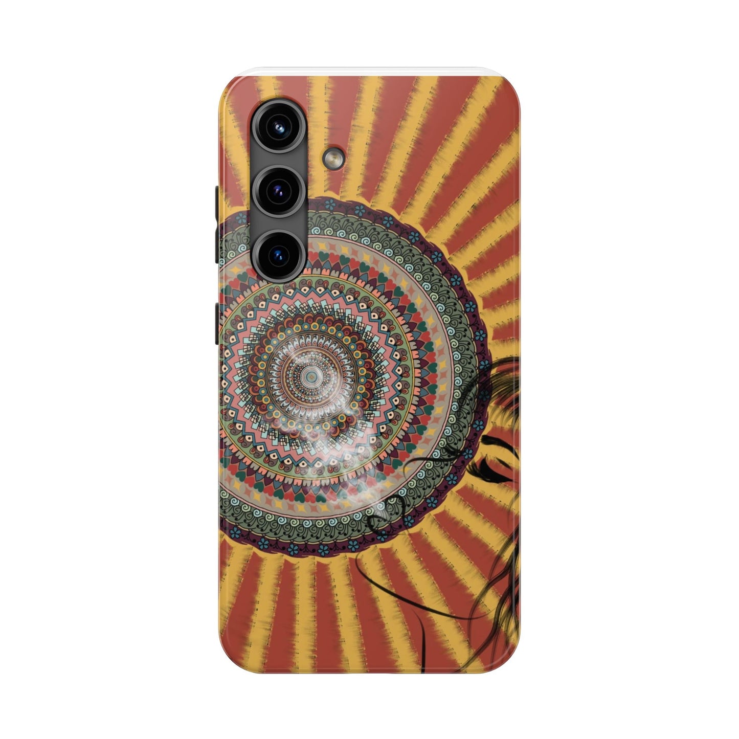 Mandala Sunburst Tough Phone Case — Boho Protective Phone Cover