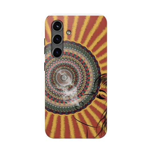 Mandala Sunburst Tough Phone Case — Boho Protective Phone Cover