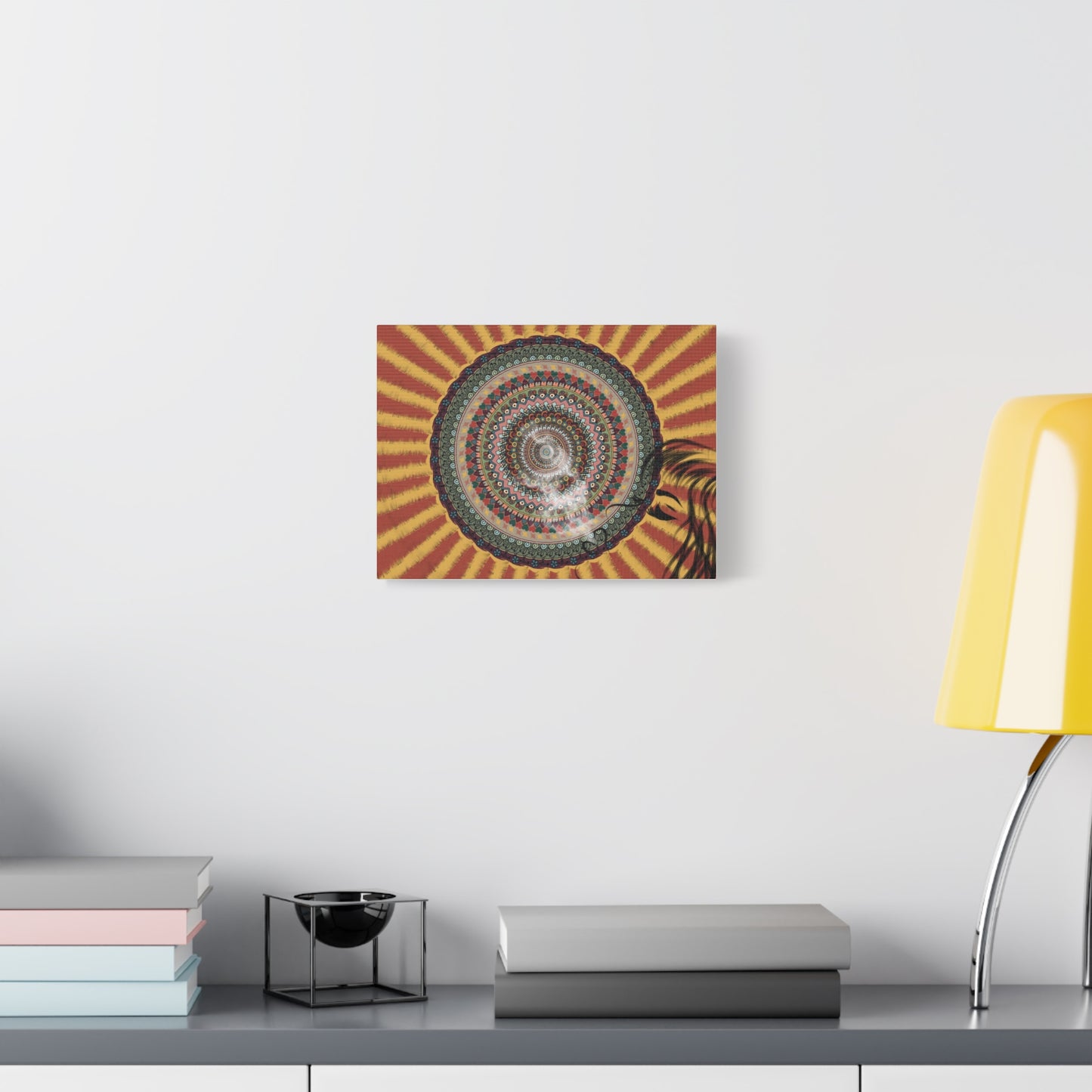 Psychedelic Mandala Burst Canvas | Matte Stretched Wall Art