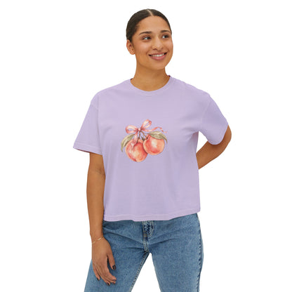 Halloween Pumpkin Ghost Floral Boxy Tee