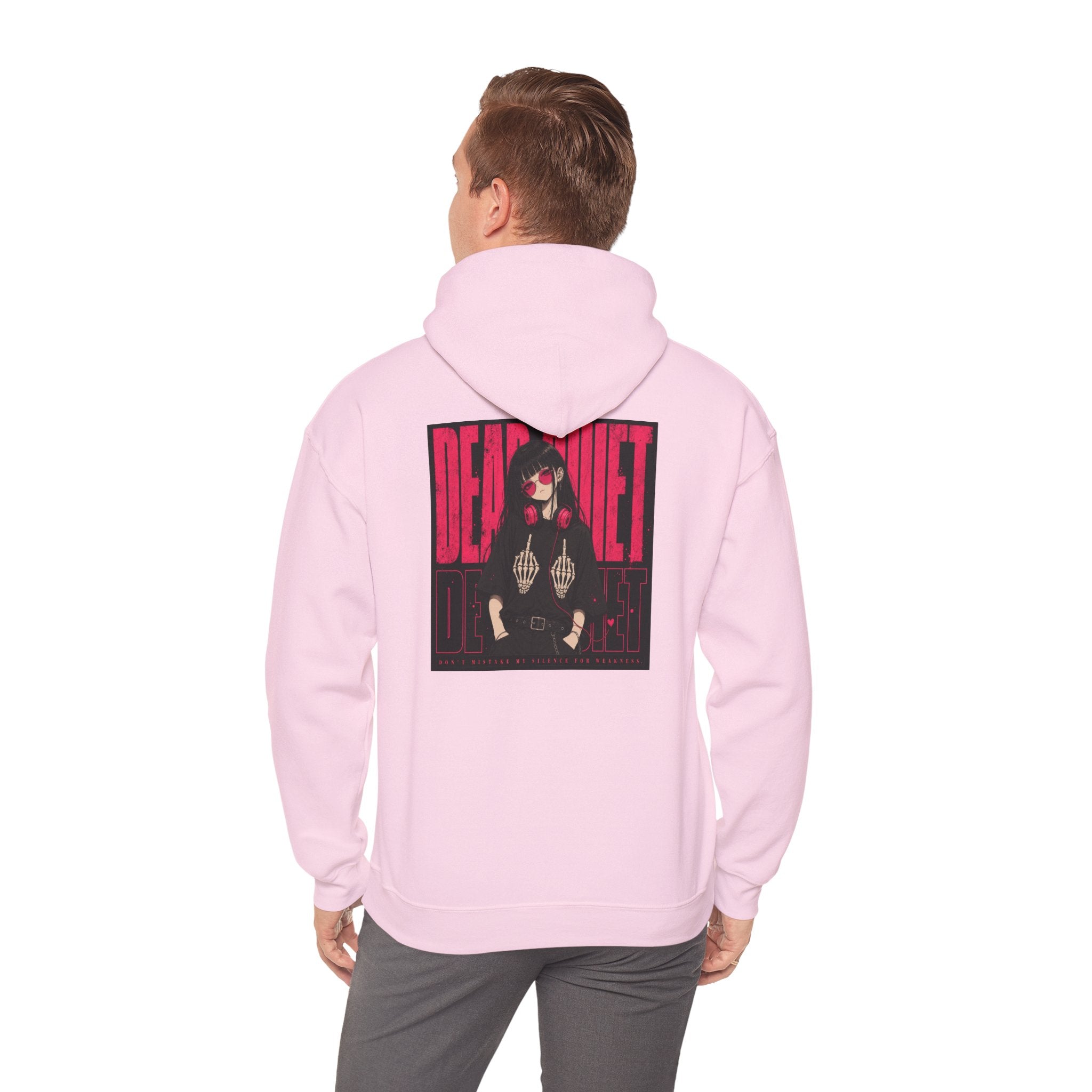 Darkwave Band Hoodie — 'Dead Quiet' Retro Goth Graphic Pullover