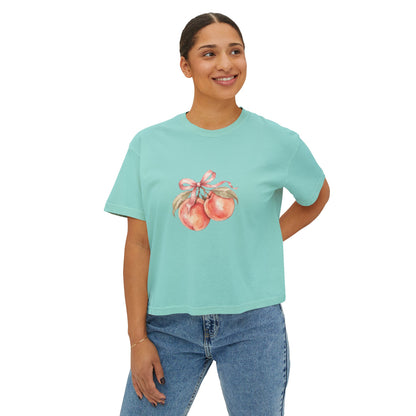 Halloween Pumpkin Ghost Floral Boxy Tee