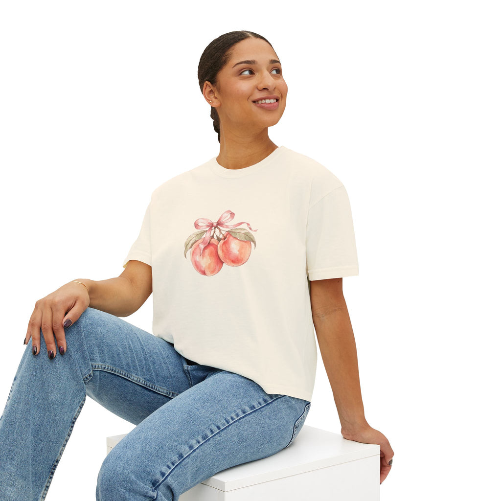 Halloween Pumpkin Ghost Floral Boxy Tee