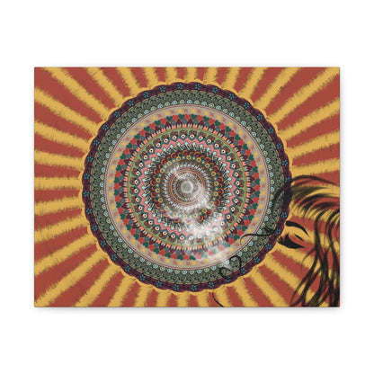 Psychedelic Mandala Burst Canvas | Matte Stretched Wall Art