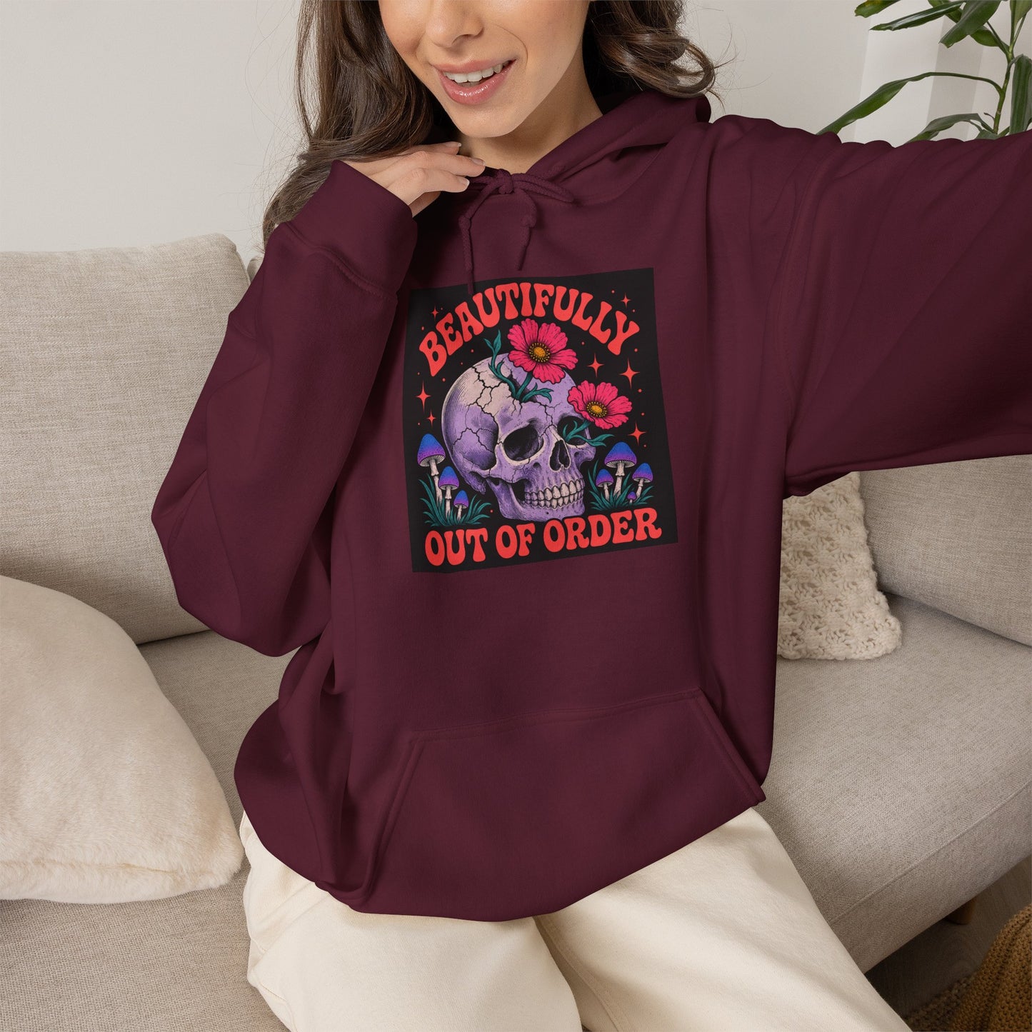 Darkwave Band Hoodie — 'Dead Quiet' Retro Goth Graphic Pullover