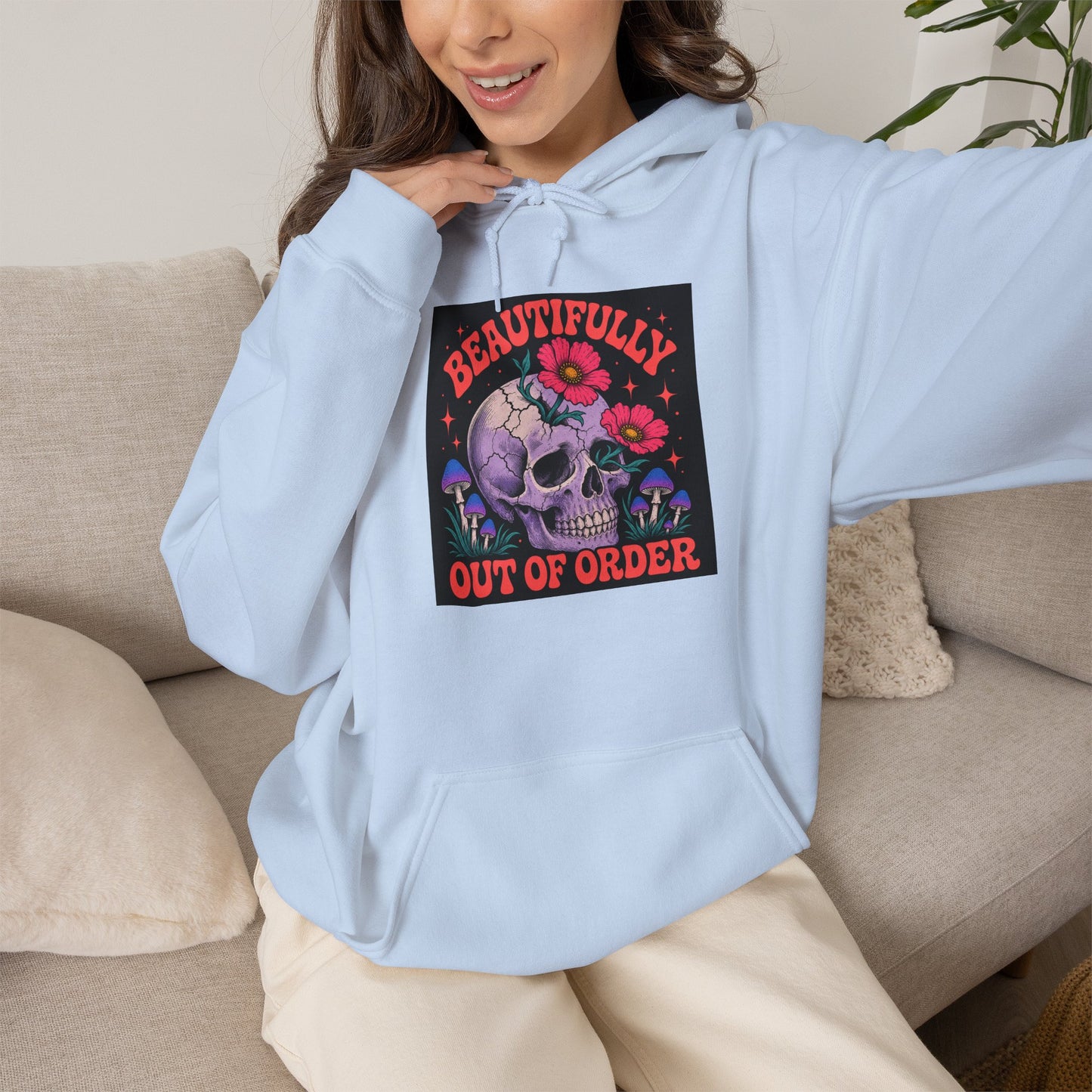 Darkwave Band Hoodie — 'Dead Quiet' Retro Goth Graphic Pullover